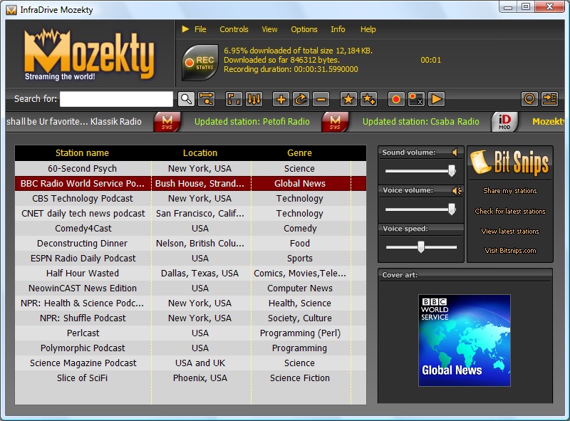 Screenshot of Mozekty